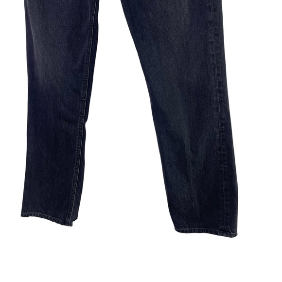 Agolde ‘Lana’ Black Button Fly High Rise Straight Leg Denim Jeans Size 28 - Picture 3 of 7